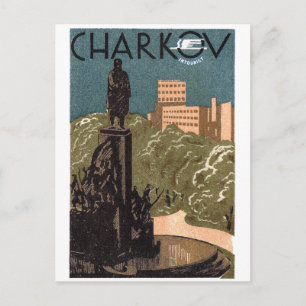 Charkow-Stadt, Ukraine, Vintage Postkarte
