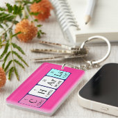 Charla Periodenschlüsselring Schlüsselanhänger (Vorderseite rechts)