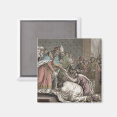 Charlemagne (742-814) empfängt die Botschafter für Magnet (Vorderseite/Rückseite)