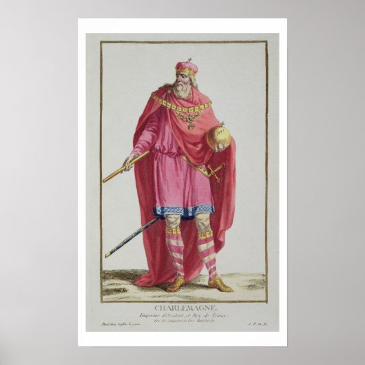 Charlemagne (742-814) von "Receuil des Estampes, Poster (Vorne)