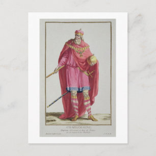 Charlemagne (742-814) von "Receuil des Estampes, Postkarte