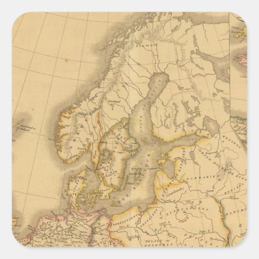 Charlemagne Empire Quadratischer Aufkleber (Vorderseite)