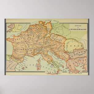 Charlemagne-Karte (1886) Poster