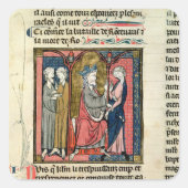 Charlemagne sendet Ganelon Quadratischer Aufkleber (Vorderseite)