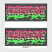 Charlene Vorname Name Graffiti Aufkleber Sticker (Blatt)