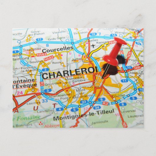 Charleroi, Belgien Postkarte (Vorderseite)