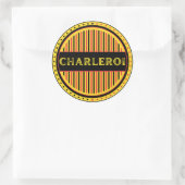 Charleroi City Pride Emblem – Belgian Identity Runder Aufkleber (Tasche)