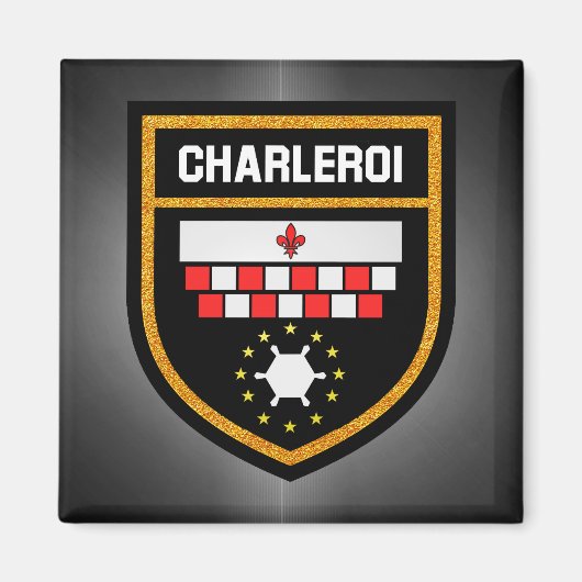 Charleroi-Flagge Magnet (Vorne)