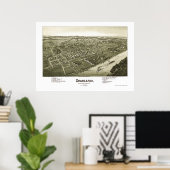 Charleroi, PA Panorama Karte - 1897 Poster (Heimbüro)