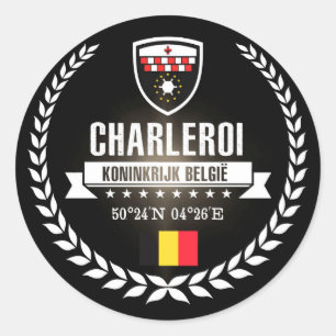 Charleroi Runder Aufkleber