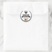 Charleroi Runder Aufkleber (Tasche)