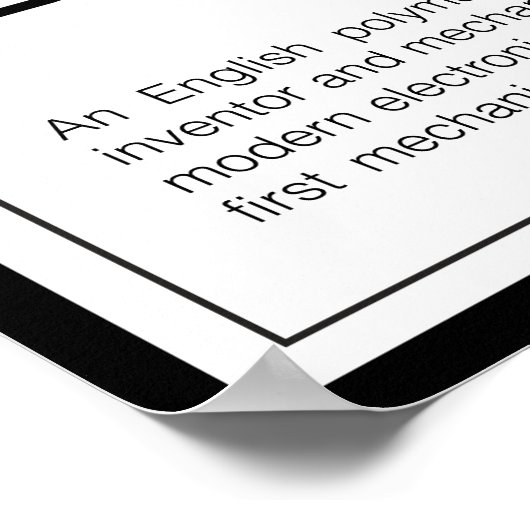 Charles Babbage Poster (Ecke)