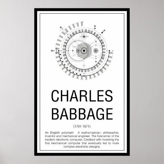 Charles Babbage Poster (Vorne)