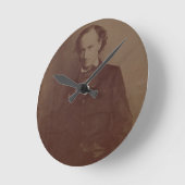 Charles Baudelaire (1820-1867), französischer Dich Runde Wanduhr (Winkel)