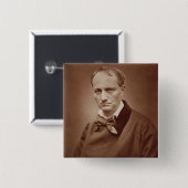 Charles Baudelaire (1821-67), französischer Button (Vorne & Hinten)