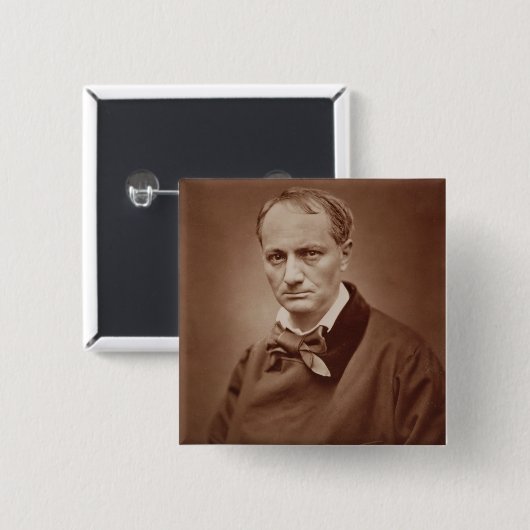 Charles Baudelaire (1821-67), französischer Button (Vorne & Hinten)