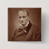 Charles Baudelaire (1821-67), französischer Button (Vorderseite)