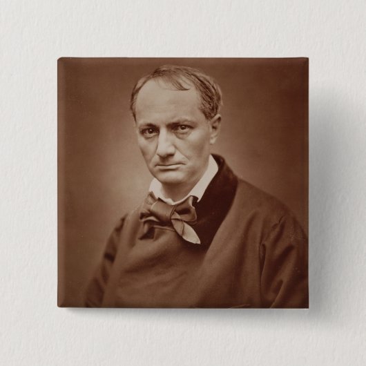 Charles Baudelaire (1821-67), französischer Button (Vorderseite)