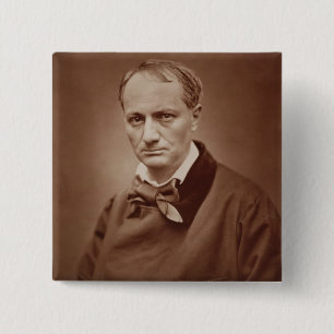 Charles Baudelaire (1821-67), französischer Button