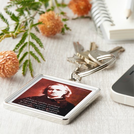 Charles Baudelaire "A Book Is" Wisdom Quotient Ohr Schlüsselanhänger (Seite)