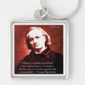 Charles Baudelaire "A Book Is" Wisdom Quotient Ohr Schlüsselanhänger (Vorne)
