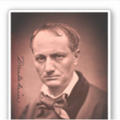 Charles Baudelaire Square Sticker (Vorderseite)