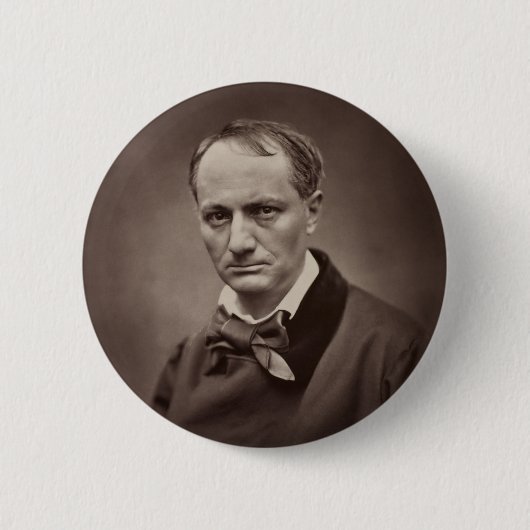 Charles Baudelaire von Étienne Carjat Button (Vorderseite)