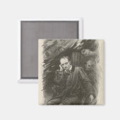 Charles Baudelaire (von Georges Rochegrosse) Magnet (Vorderseite/Rückseite)