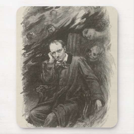 Charles Baudelaire (von Georges Rochegrosse) Mousepad (Vorne)