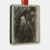 Charles Baudelaire (von Georges Rochegrosse) Ornament Aus Metall (Rechts)