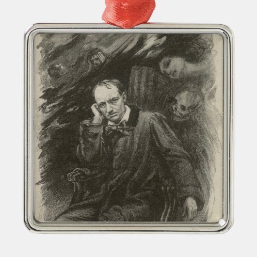 Charles Baudelaire (von Georges Rochegrosse) Ornament Aus Metall (Vorne)