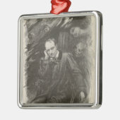 Charles Baudelaire (von Georges Rochegrosse) Ornament Aus Metall (Links)