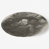 Charles Baudelaire (von Georges Rochegrosse) Pappteller (Schrägansicht)