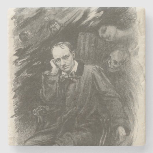 Charles Baudelaire (von Georges Rochegrosse) Steinuntersetzer (Vorderseite)