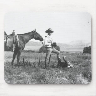 Charles Belden mit Pferd und dem Schädel Mousepad