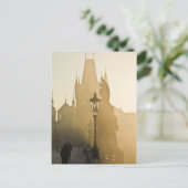 Charles Bridge Morning Fog Prag Postkarte (Stehend Vorderseite)