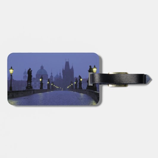 Charles Bridge Prag Gepäckanhänger (Rückseite horizontal)