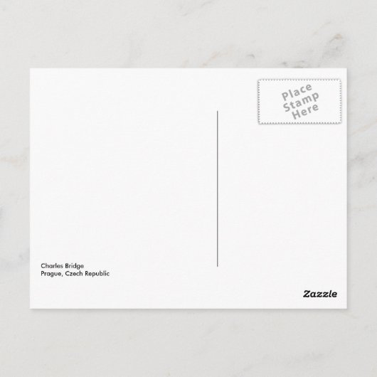Charles Bridge Prag Postkarte (Rückseite)
