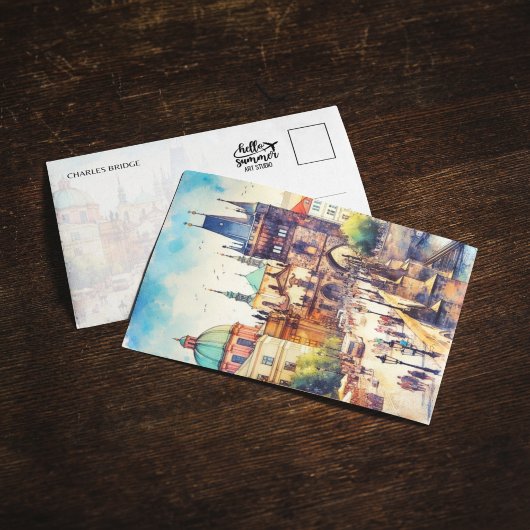 Charles Bridge Prag Tschechische Republik Postcard Einladung