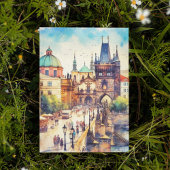 Charles Bridge Prag Tschechische Republik Postcard Einladung