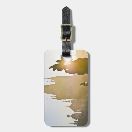 Charles Bridge Prague Morning Gepäckanhänger (Vorderseite vertikal)