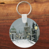 Charles Bridge Winter Schlüsselkette Schlüsselanhänger (Vorderseite)