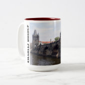 Charles-Brücke, Prag-Tasse Zweifarbige Tasse (Vorderseite Links)
