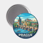 Charles-Brücke Tschechien Magnet (Vorderseite/Rückseite)