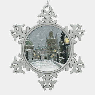 Charles-Brücken-Zinn-Verzierung Schneeflocken Zinn-Ornament