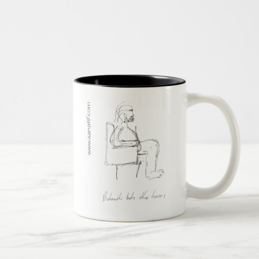 Charles Bukowski 1 Zweifarbige Tasse (Rechts)