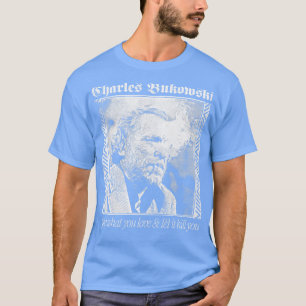 Charles Bukowski Ästhetik Verblasstes Punkstyle De T-Shirt