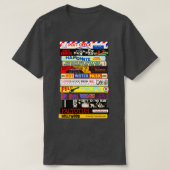 Charles Bukowski Books Stack T-Shirt (Design vorne)