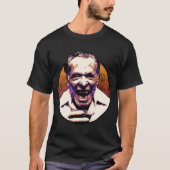 Charles Bukowski Halftone Dots T-Shirt (Vorderseite)