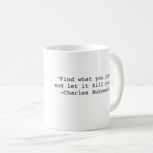 Charles Bukowski Kaffeetasse (VorderseiteRechts)